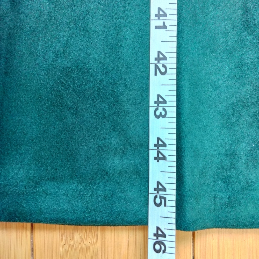 Calvin Klein NWT Faux Suede Green Midi Dress Size 8 A-Line Sleeveless Belted - Picture 13 of 15